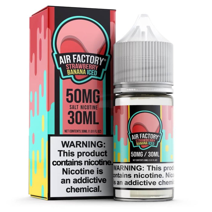 Air Factory Salt Strawberry Banana Iced eJuice - Cheap eJuice